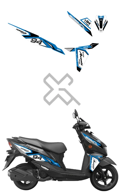 Torque Edition Sticker Compatible with Avenis 125 | Half Body Sticker Compatible with Avenis Made In Premium Gloss Vinyl With FPF (Fade Protection Film),Water Proof ,Precut Sticker